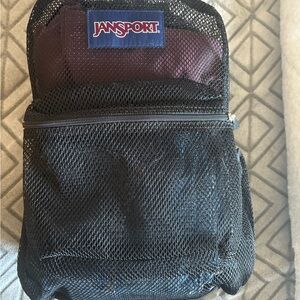 JanSport Black Mesh Backpack